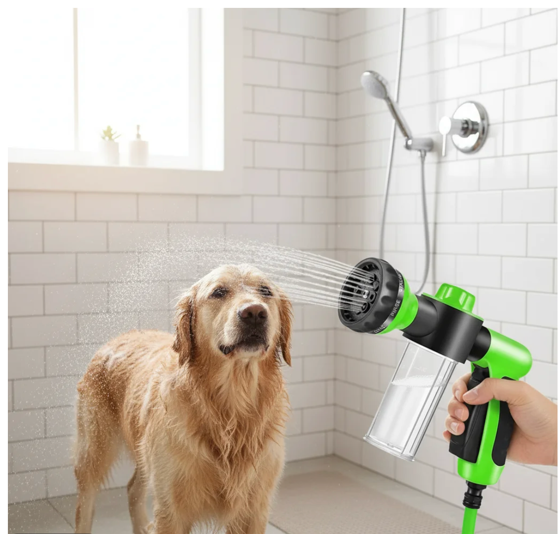 SparklePaw™ Nozzle: Bath Time Bliss, Not Battles!