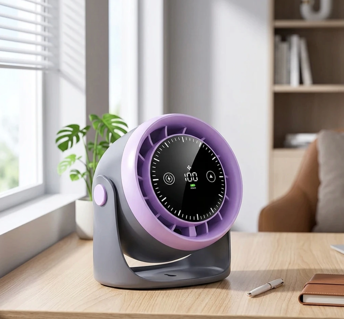Elevate Your Space: The Ultimate Whisper-Quiet Touch Screen Desk Fan