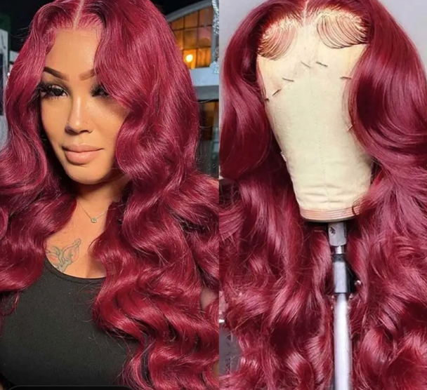 Own the Room: 30" Burgundy Body Wave Wig. Instant Glam Upgrade.