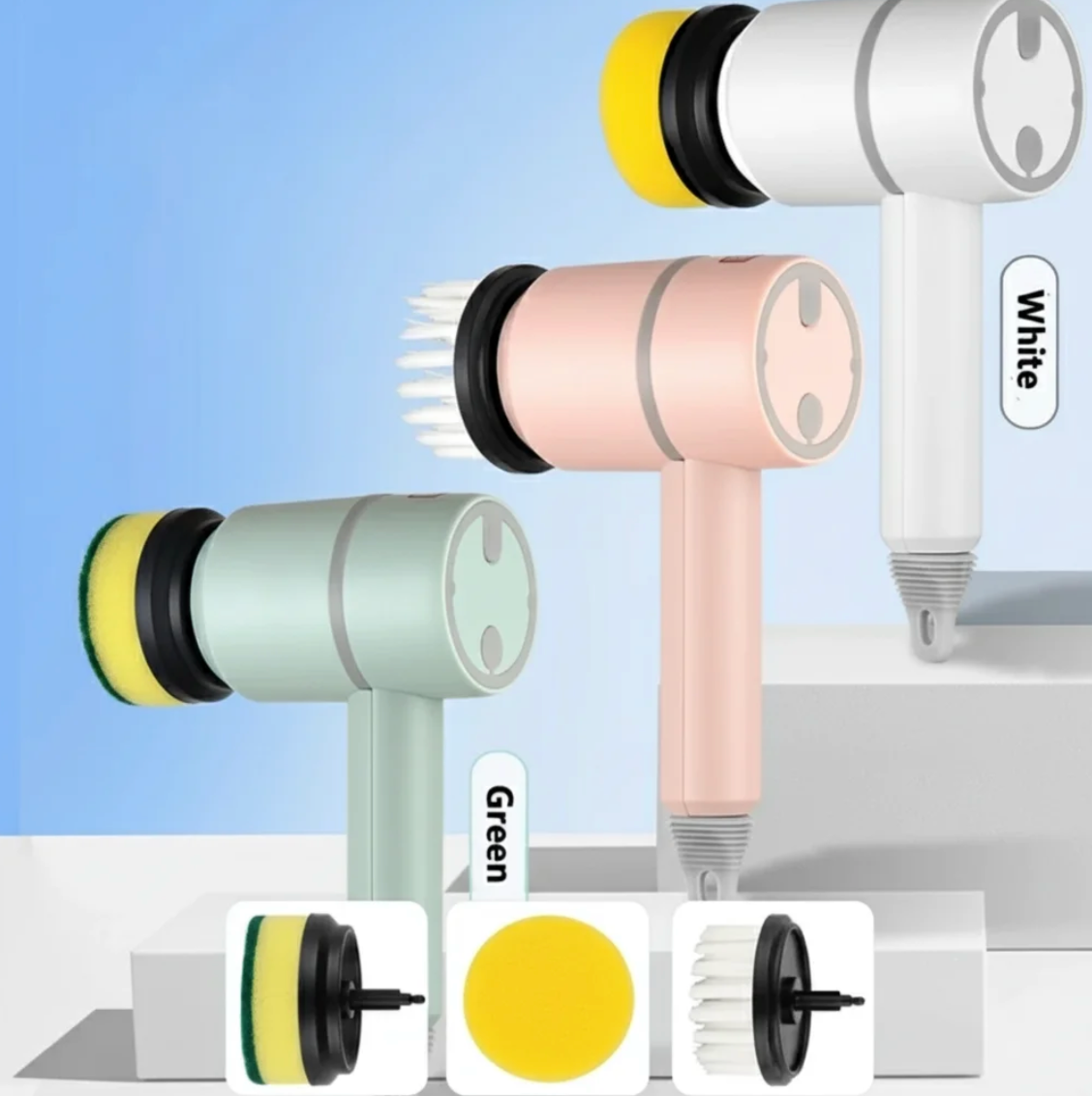 Sparkle & Save Time: The 3-in-1 Electric Cleaning Brush