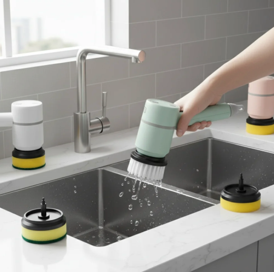 Sparkle & Save Time: The 3-in-1 Electric Cleaning Brush